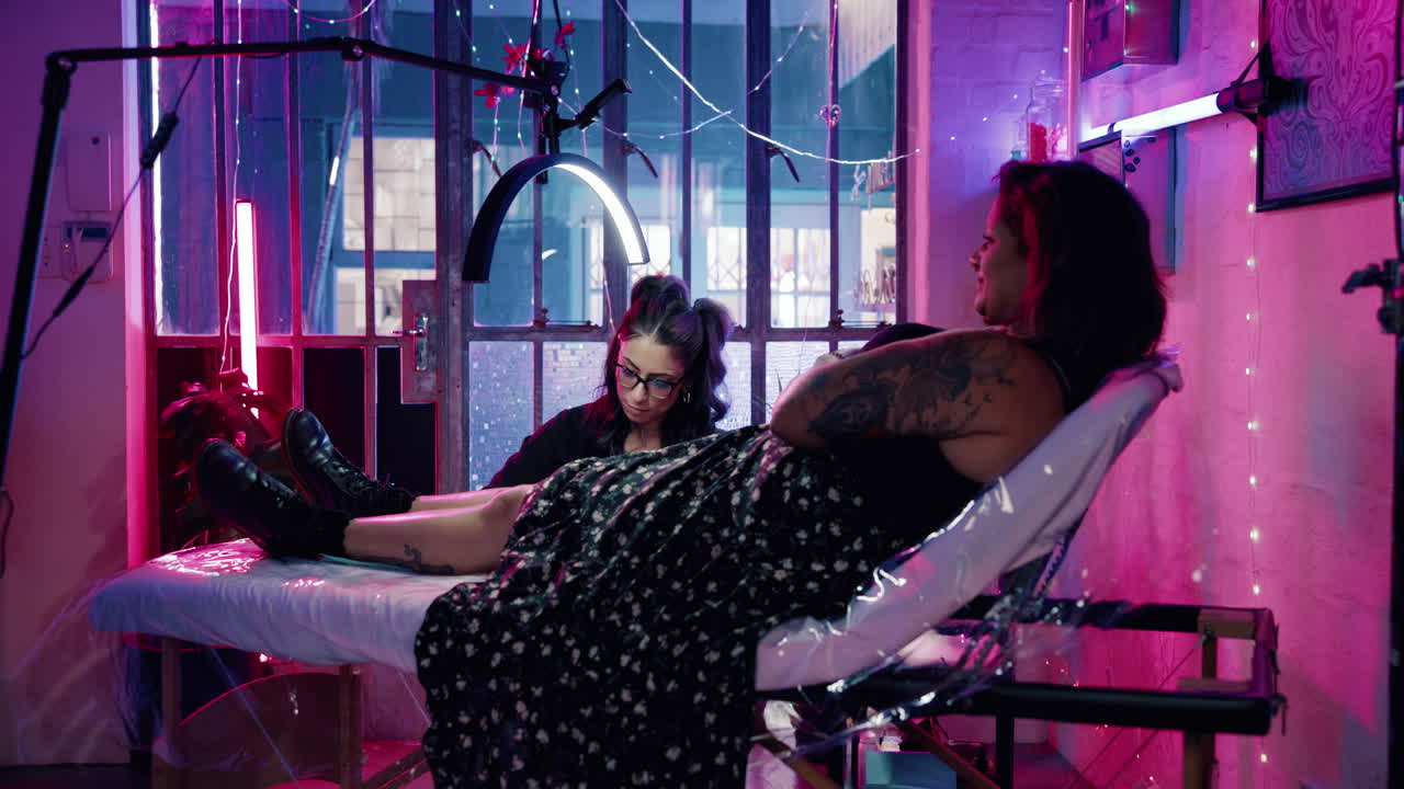 Tattoo Session in a Studio