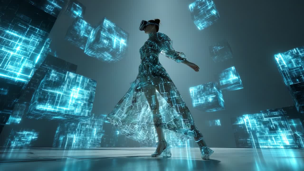 Woman in VR Metaverse