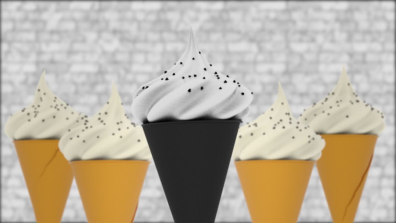 루프 비디오: 성공적인 아이스크림 리더 포즈