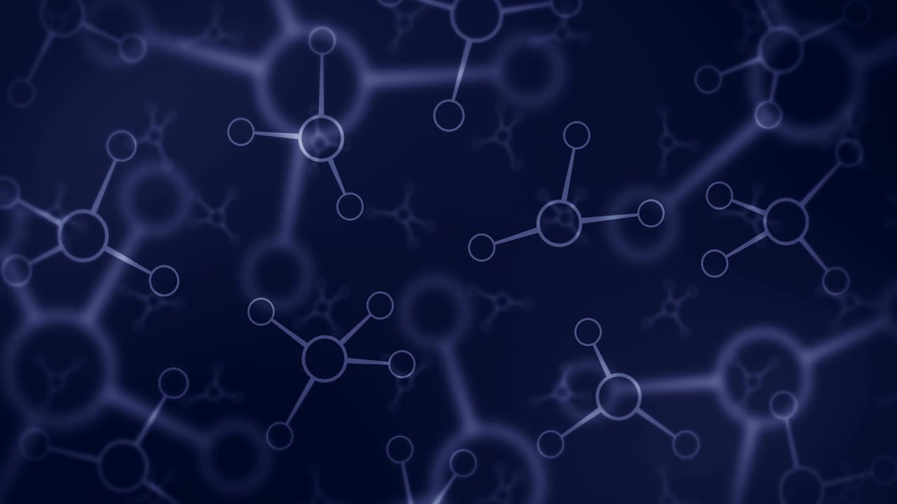 estructura molecular. tecnología de alta tecnología de la ingeniería genética. biología, genética, química. molécula en animación de bucle. concepto de tecnología médica.