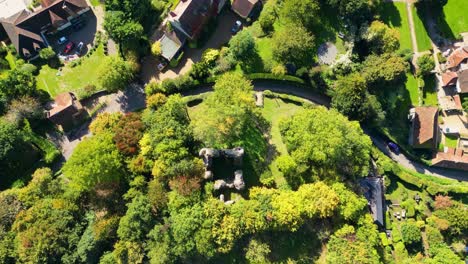 over the top of the ruins of sutton valence castle a 12th century norman keep