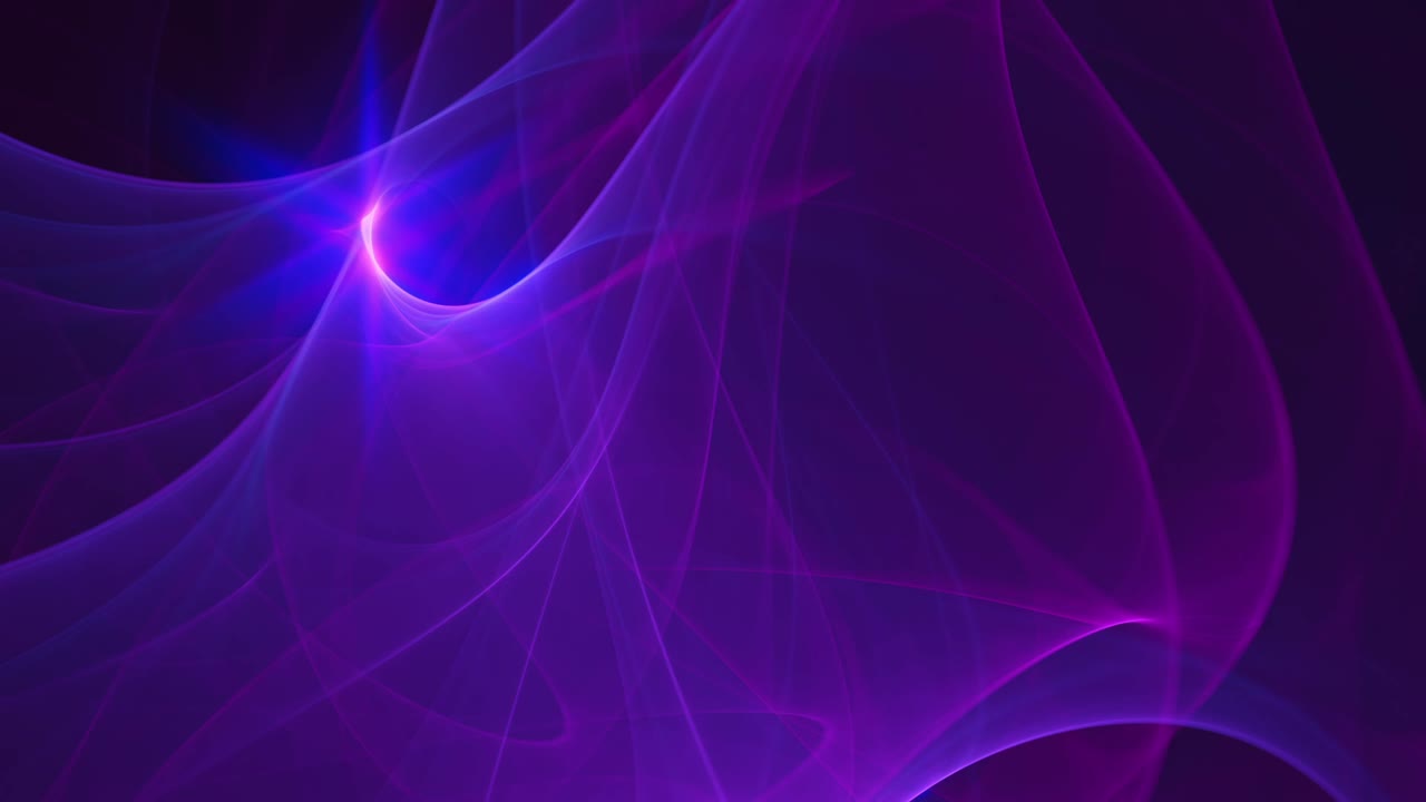 Plasma neon light energy aurora looping - violet star bursts - futuristic minimalism abstract background video animation