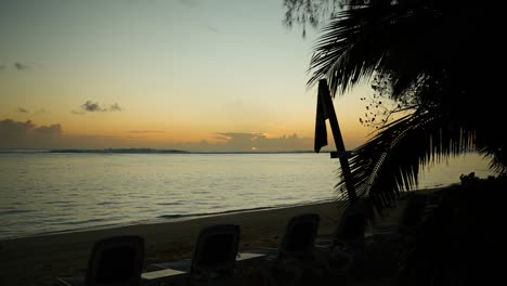 timelapse of sunset beach in rarotonga on cook islands