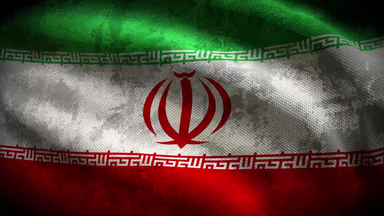 60fps 어두운 그런지 이란 발은 초록색, 빨간색, 색으로 은 직물 질감으로 흔들리고, uhd 4k 3d 원활한 루핑 애니메이션