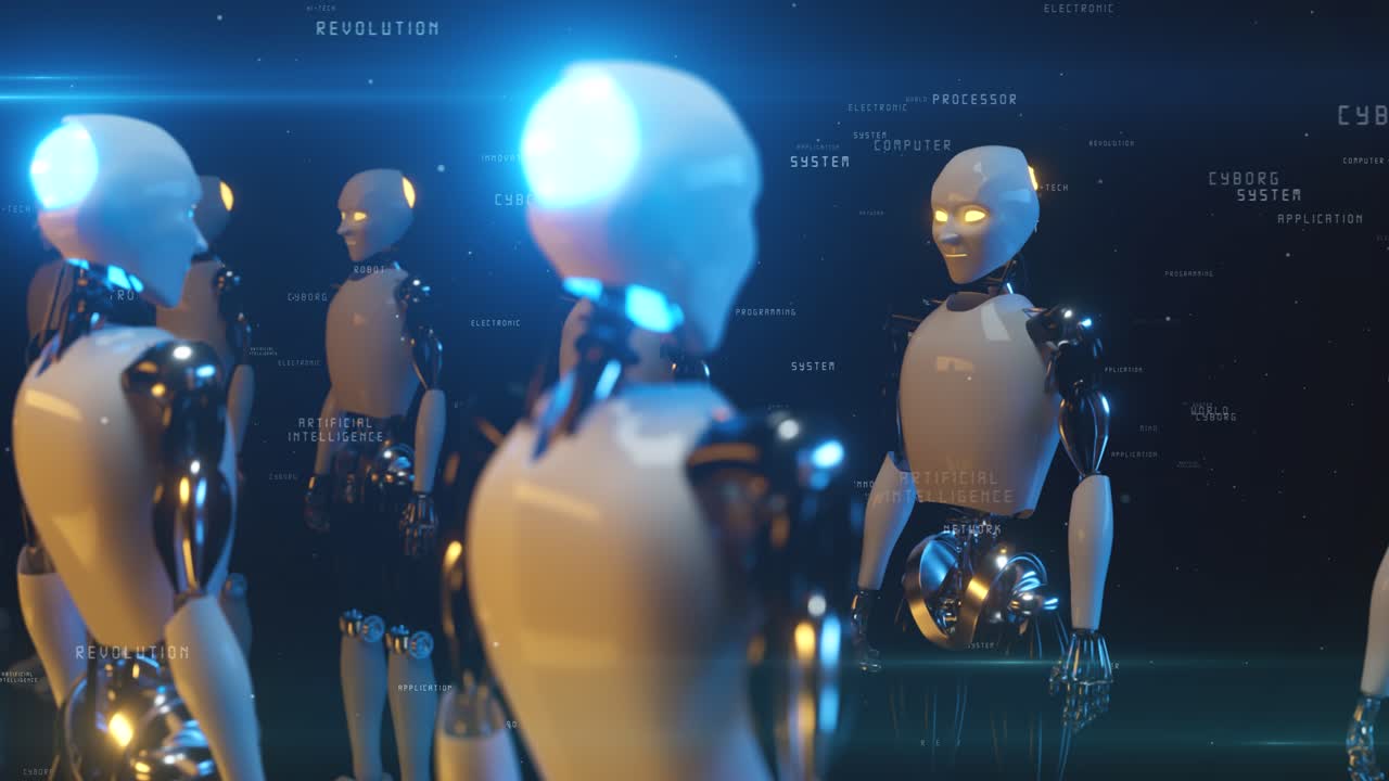 Robots and futuristic technology