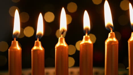 candles burning at christmas time