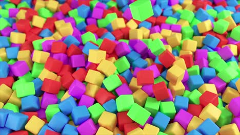 pile of colorful 3d cubes