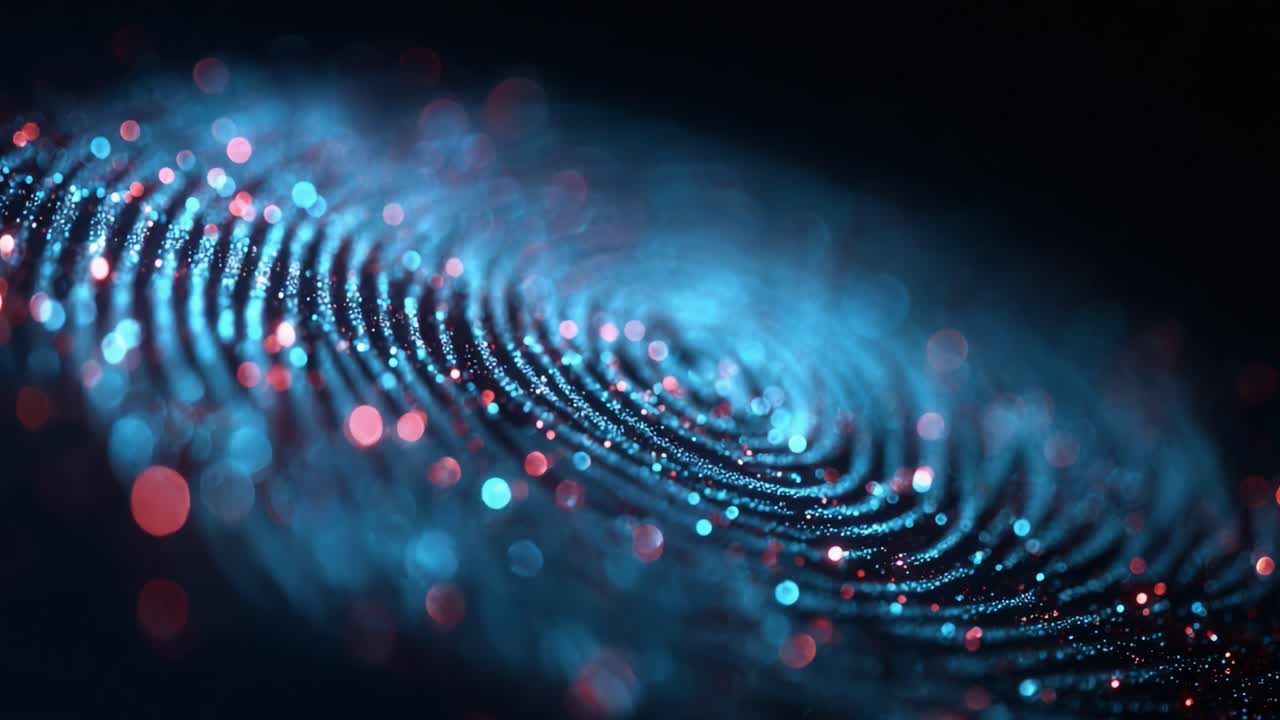 Captivating Patterns of Colorful Light Reflections on a Surface, Creating a Visual Symphony of Sparkling Glimmers and Radiant Swirls in a Futuristic Style