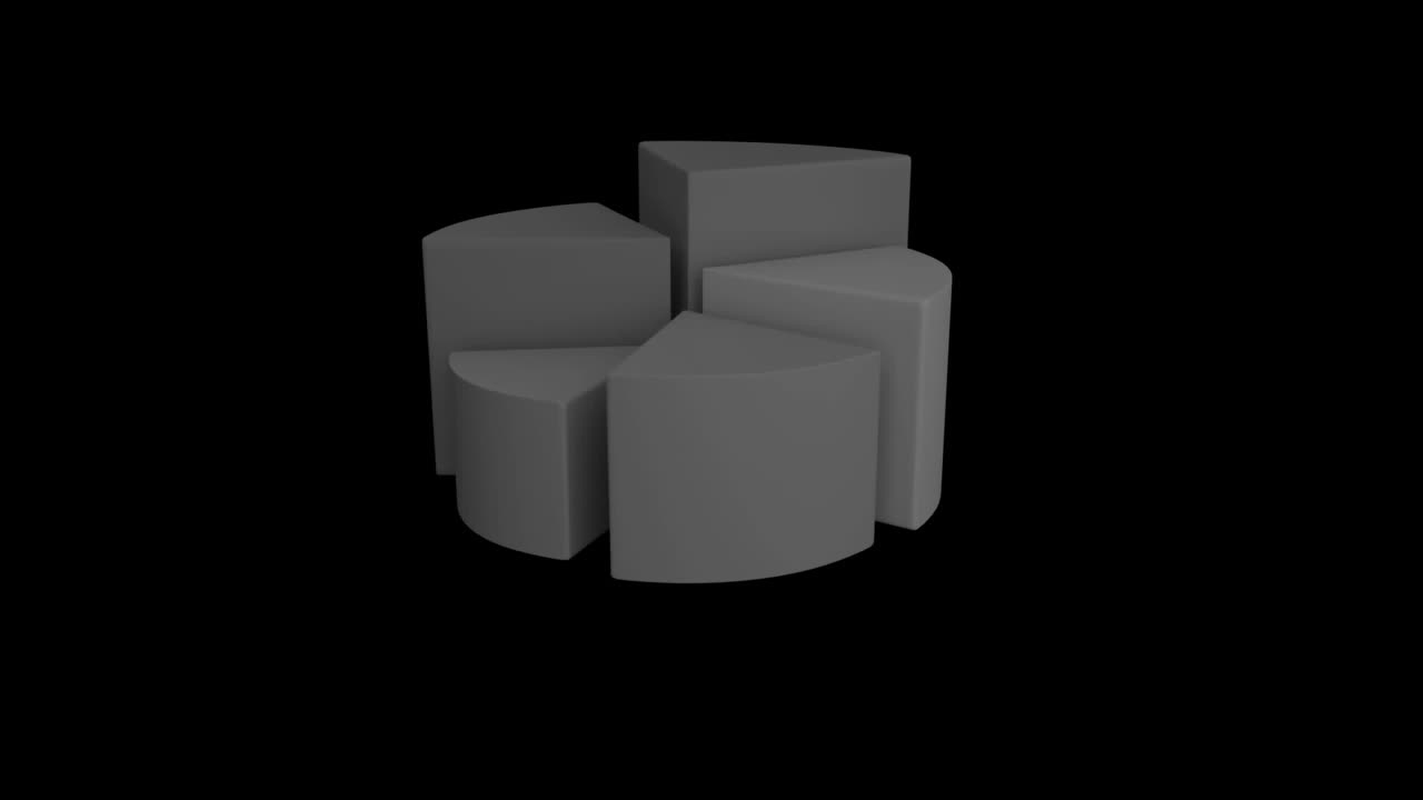 변화하는 통계를 보여주는 파이 차트