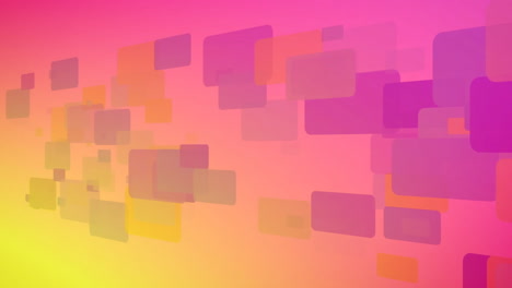 animación de rectángulos coloridos que se superponen sobre el fondo de gradiente