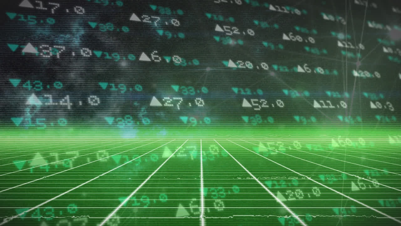 검은색 바탕에 데이터 처리 및 연결 및 라인 네트워크의 애니메이션