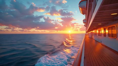 sunset cruise over the ocean