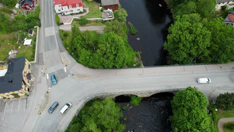 Vista-Aérea-Del-Lugar-De-Pesca-De-Salmón-Del-Río-Morrum-En-Suecia