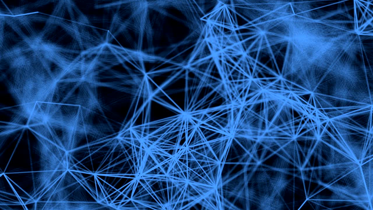 plexus abstracto hermoso fondo geométrico con líneas en movimiento, puntos y triángulos. animaciones de bucle.