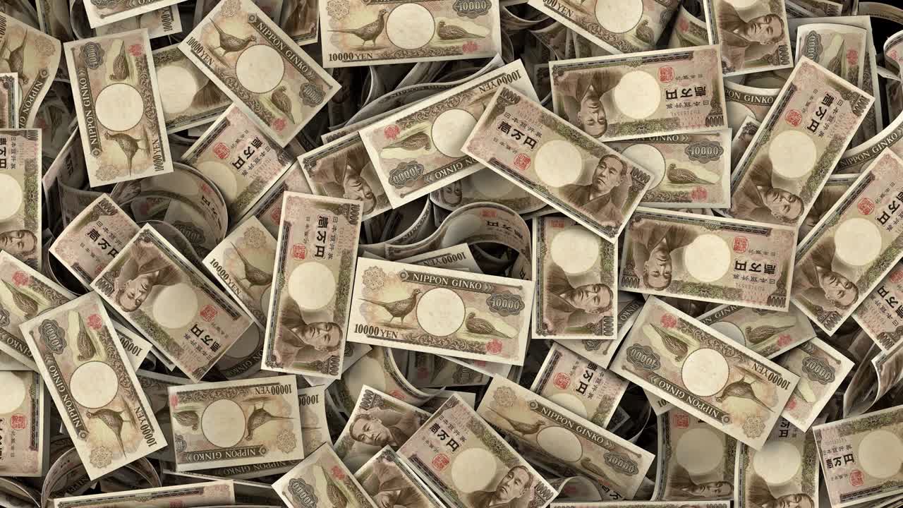 떨어지는 일본 엔 지폐, 화폐 전환