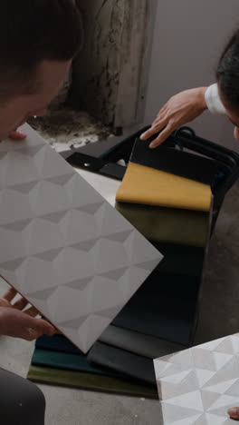 interior design consultation: choosing tiles and fabrics for home renovation