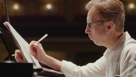 pianist composing music