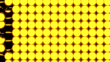 abstract background with rows of many yellow turning coins, 3d render backdrop, computer generating