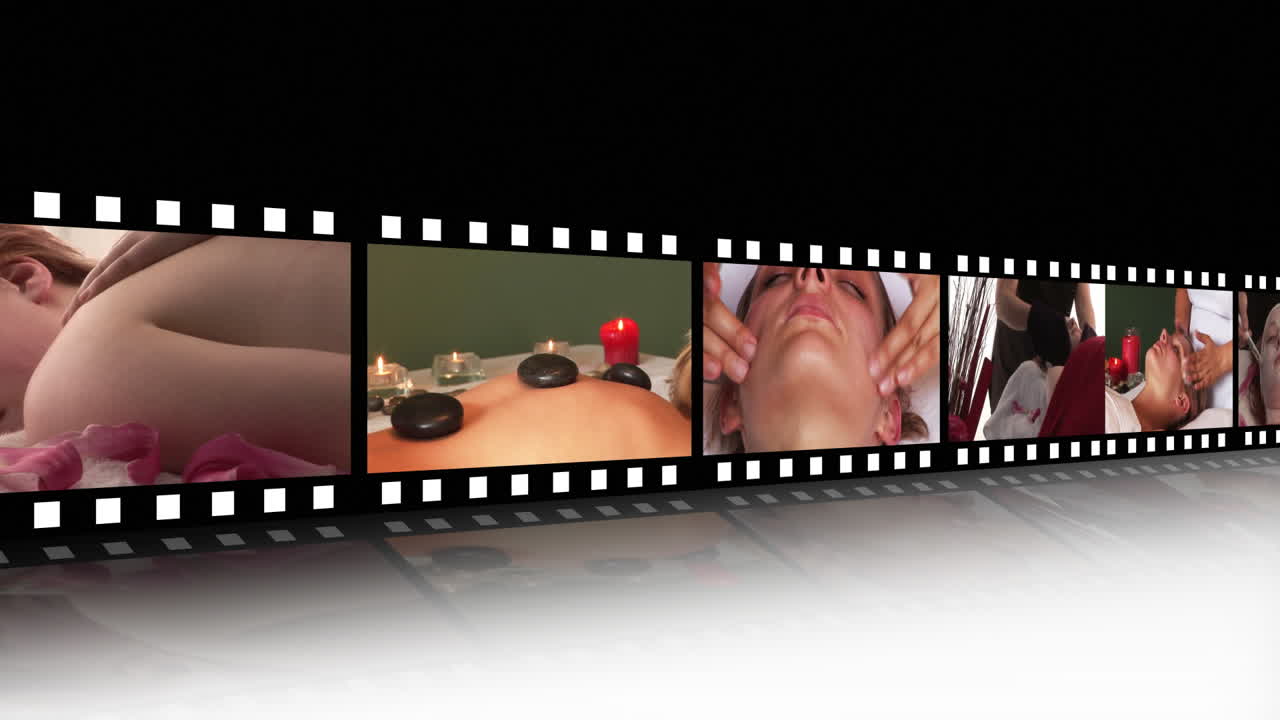 스파 휴식 hd 영상 몬태지