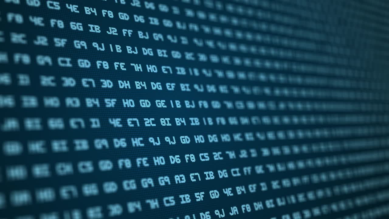 Futuristic Information Technology Background: High-Tech Binary Code Animation