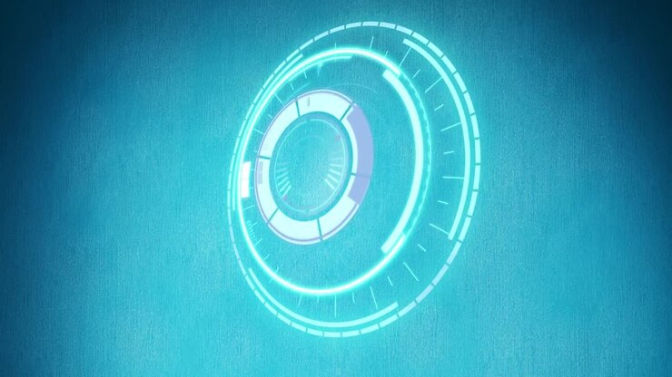Animation of blue clock over blue background