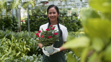 gardener posing outdoors