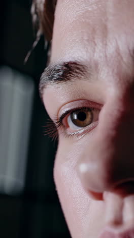 primer plano de los ojos y la cara de una persona