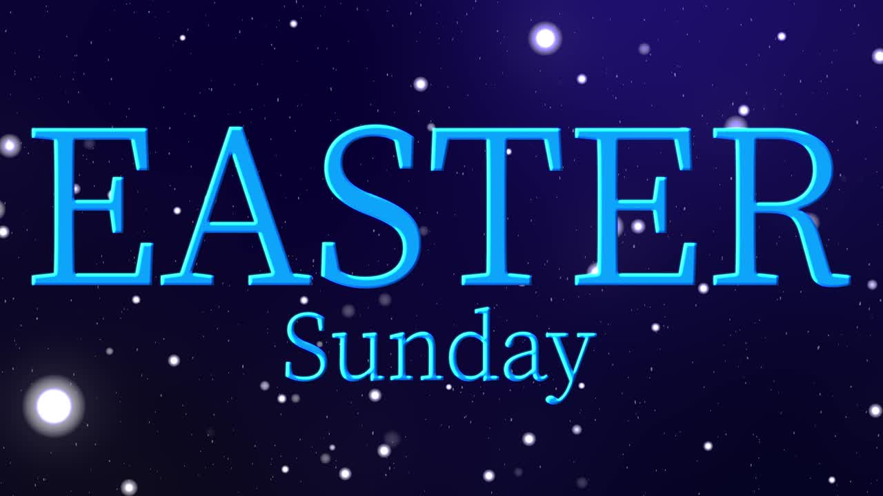 evento del domingo de pascua texto animación gráficos en movimiento