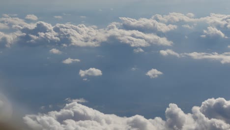 clouds from airplane window