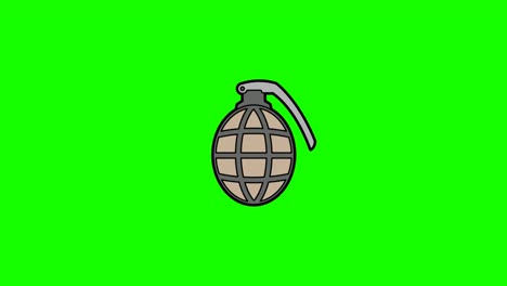 grenade weapons animation green screen