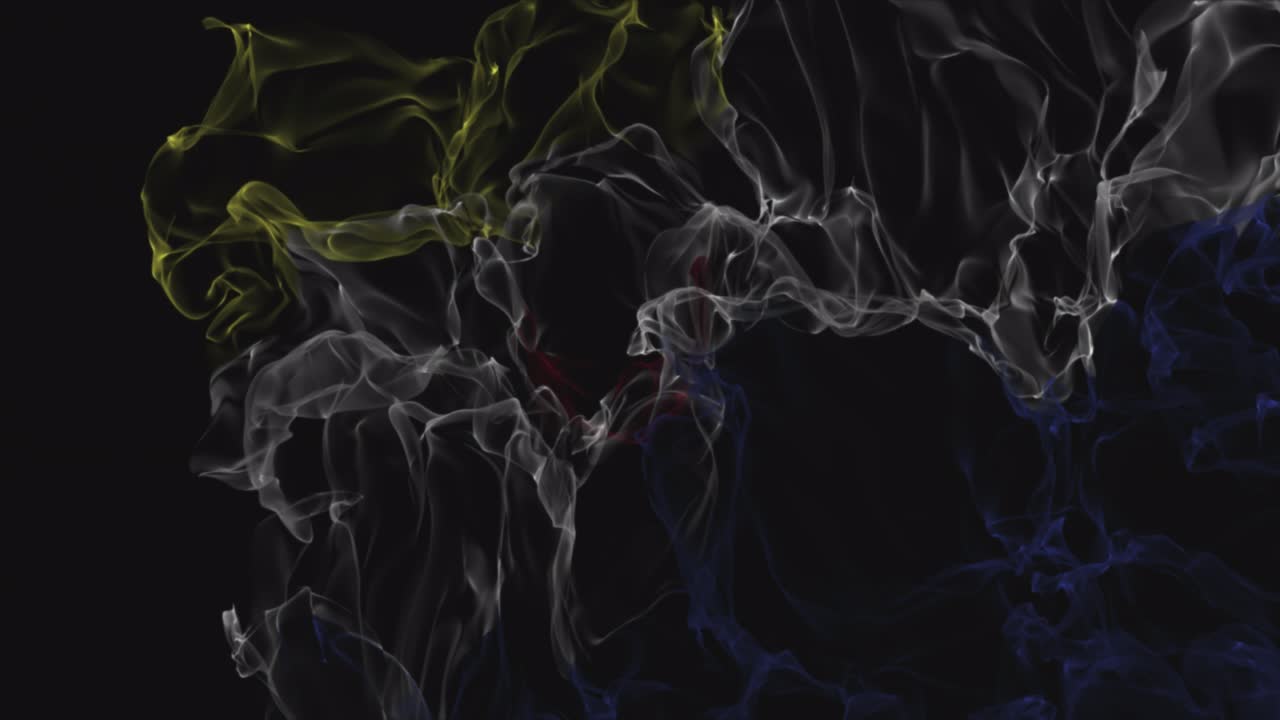 flag Bonaire, Sint Eustatius and Saba turns into smoke. State weakening concept, alpha channel.