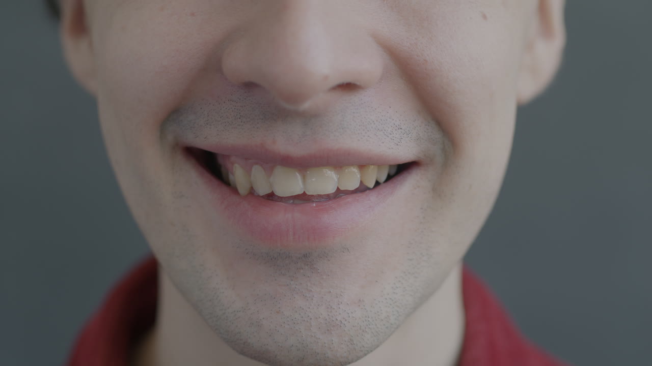 Smiling Man's Face Close Up