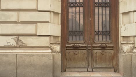 old wooden entrance door background