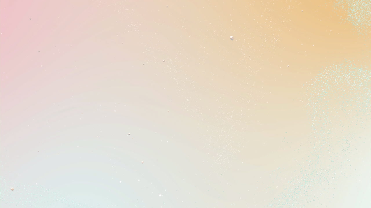 Sparkling particles animation on pastel gradient background