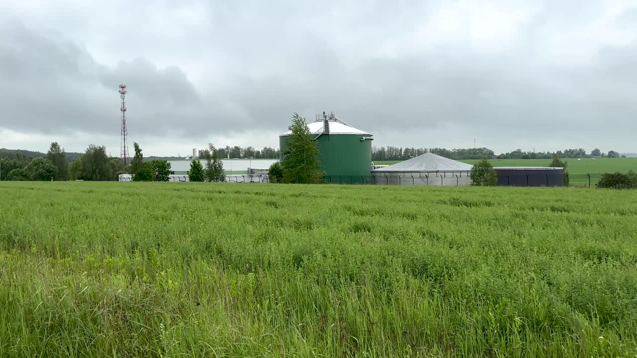 Dairy production plant in the suburbs 1 (4K60, static)