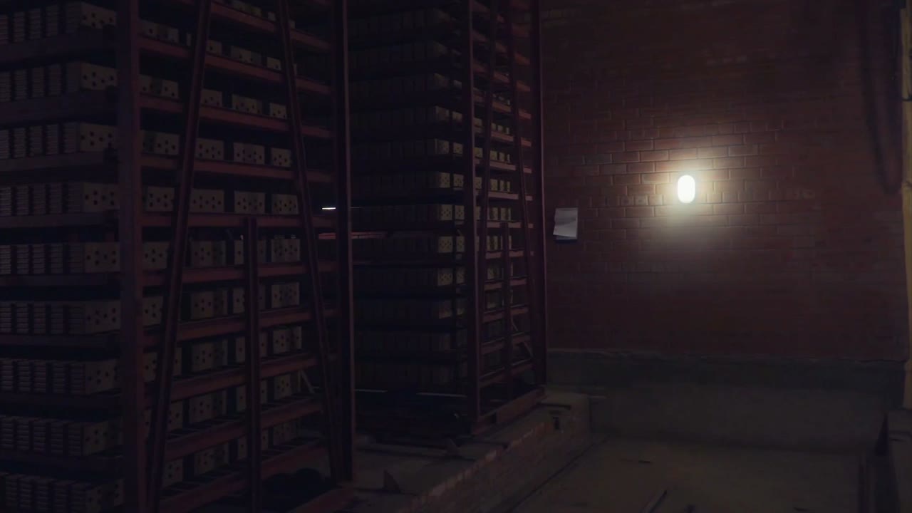 instalación de almacenamiento de ladrillos