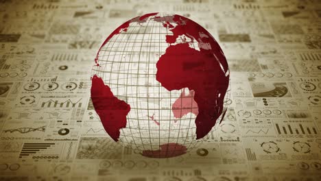 pandemia de infección. tierra global con puntos rojos de infección. holograma médico elementos de datos digitales gráfico. control infeccioso. vírus de curación. animación en bucle.