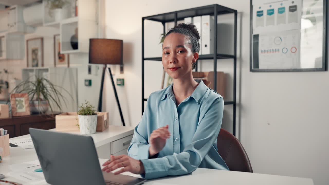 Portrait of a Confident Businesswoman in Modern Office