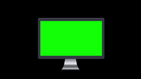 Desktop-Computerbildschirm,-Grüner-Bildschirm,-Schleifenanimation,-Video,-Transparenter-Hintergrund-Mit-Alphakanal.
