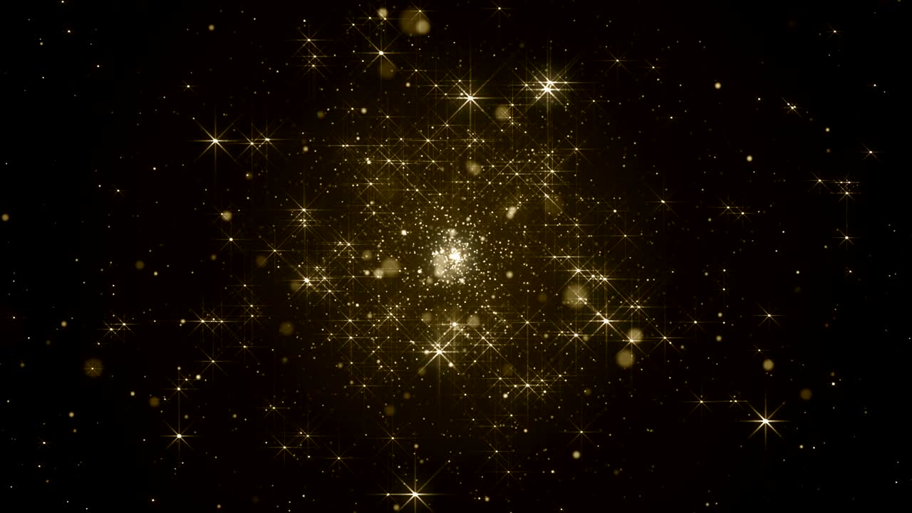 partículas de oro brillo bokeh premio polvo abstracto bucle de fondo