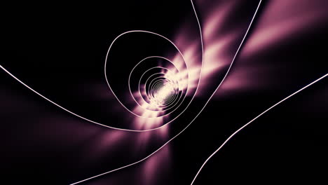 abstract glowing spiral tunnel