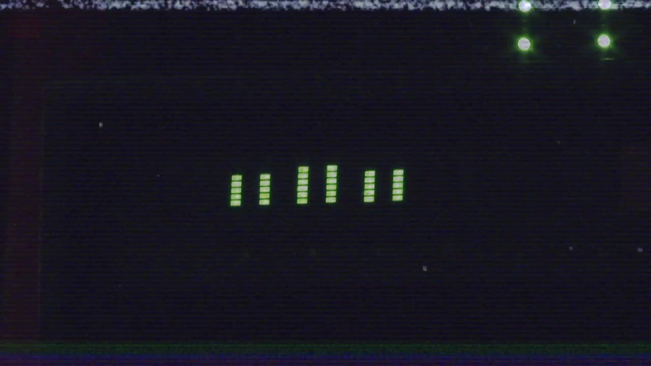 Animation of interference over moving columns on black background