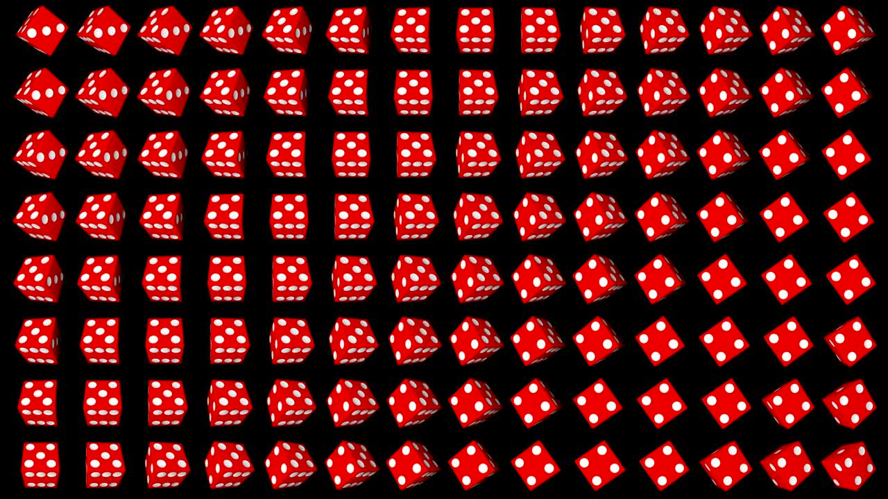 빨간 주사위 카지노 도박 검은 배경