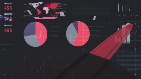 Animación-Del-Procesamiento-De-Datos-Sobre-El-Panel-Del-Automóvil