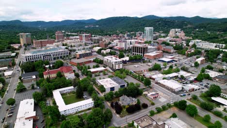 pullout aerial asheville nc skyline, asheville north carolina