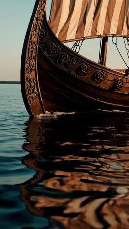 viking longship on the water