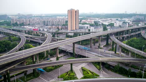 time lapse of grade separation bridge.nanjing,china.