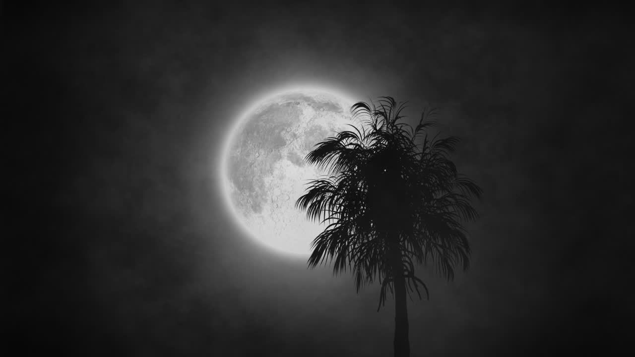 luna y nubes de humo