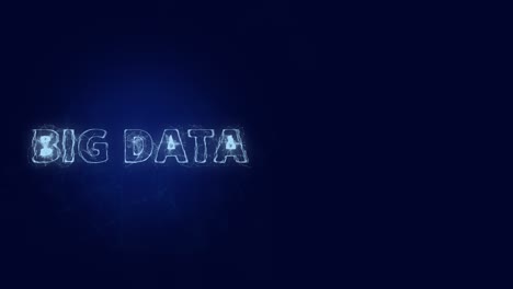 Big Data title with plexus effect. Connected lines with dots. Lines title plexus