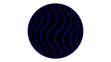 stripy geometric line animation on a sphere. animated abstract sphere moving on white background.